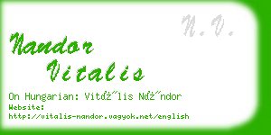 nandor vitalis business card